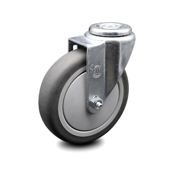 5 Inch Thermoplastic Rubber Wheel Swivel Bolt Hole Caster